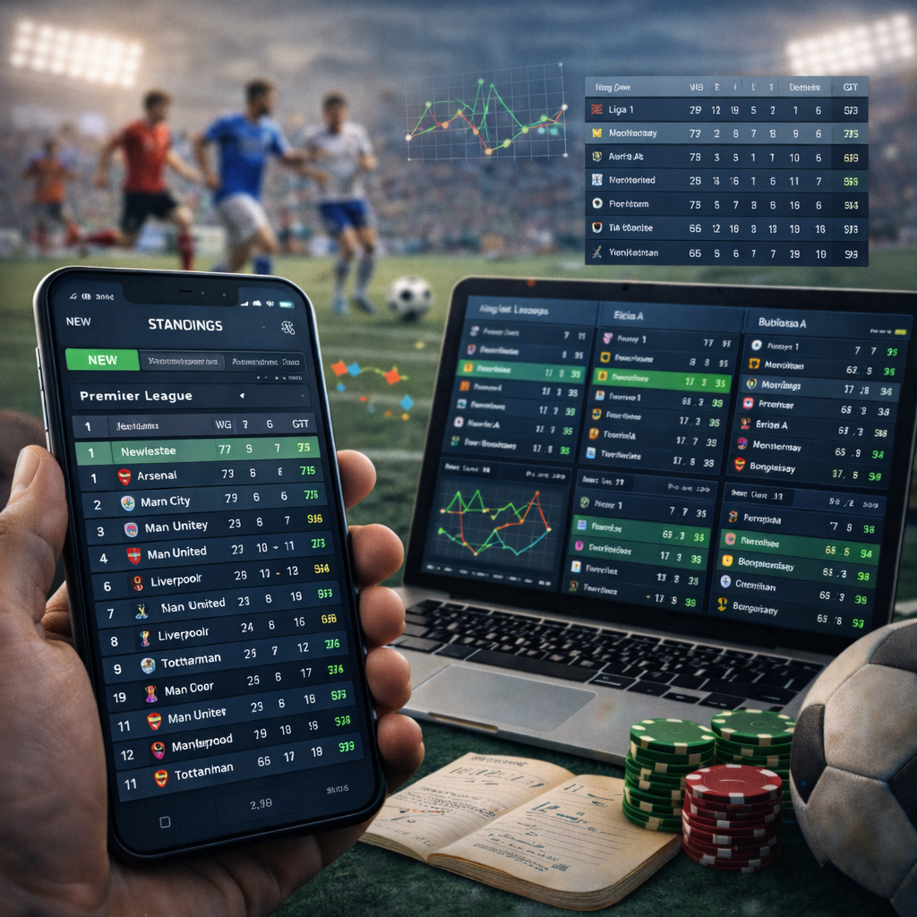 Bảng xếp hạng bóng đá trực tuyến