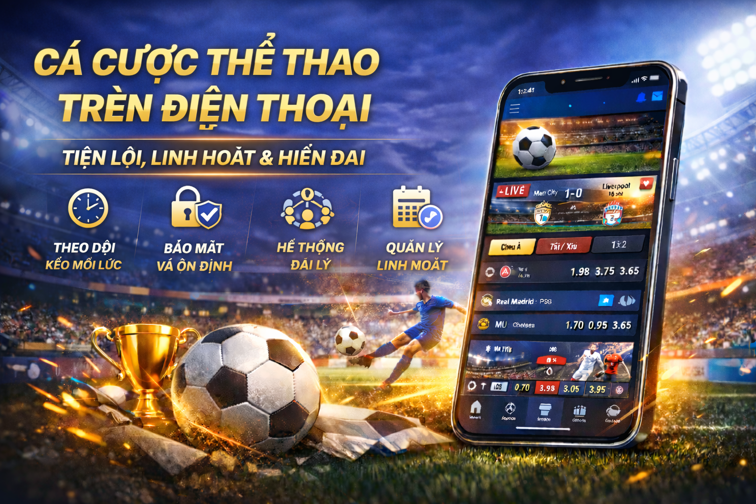 Cá cược thể thao trên điện thoại